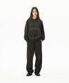 Mahagrid Dyed Curved Seam Crop Hoodie