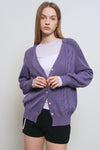 General Idea WOMAN Cotton Blend Saddle Shoulder Cardigan