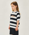Marithé François Girbaud Kids Raglan Short Sleeve Sweatshirt Light Heather Gray
