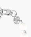 Marithé François Girbaud CIRCLE LOGO BEADS STRAP KEYRING white