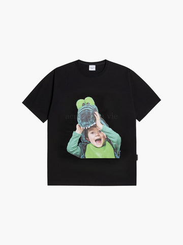 ADLV Baby Face Crocodile Doll Short Sleeve T-Shirt