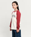 Marithé François Girbaud Kids Color Block Raglan Long Sleeve Red