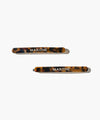 Marithé François Girbaud Regular Logo Slim Hair Pin 2 Pack Brown