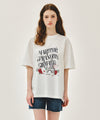 Marithé François Girbaud W VINTAGE EIFFEL TOWER LOGO OVERSIZED TEE white