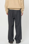 General Idea MAN One-Tuck Wide Fleece Slacks [CHARCOAL]