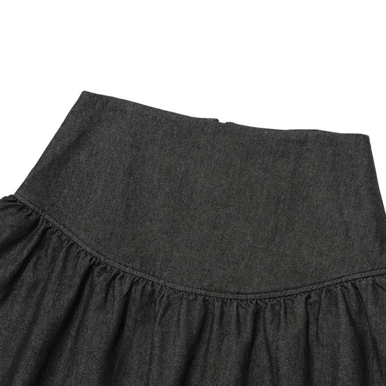Nice Ghost Club Lowrise Shirring Denim Skirt