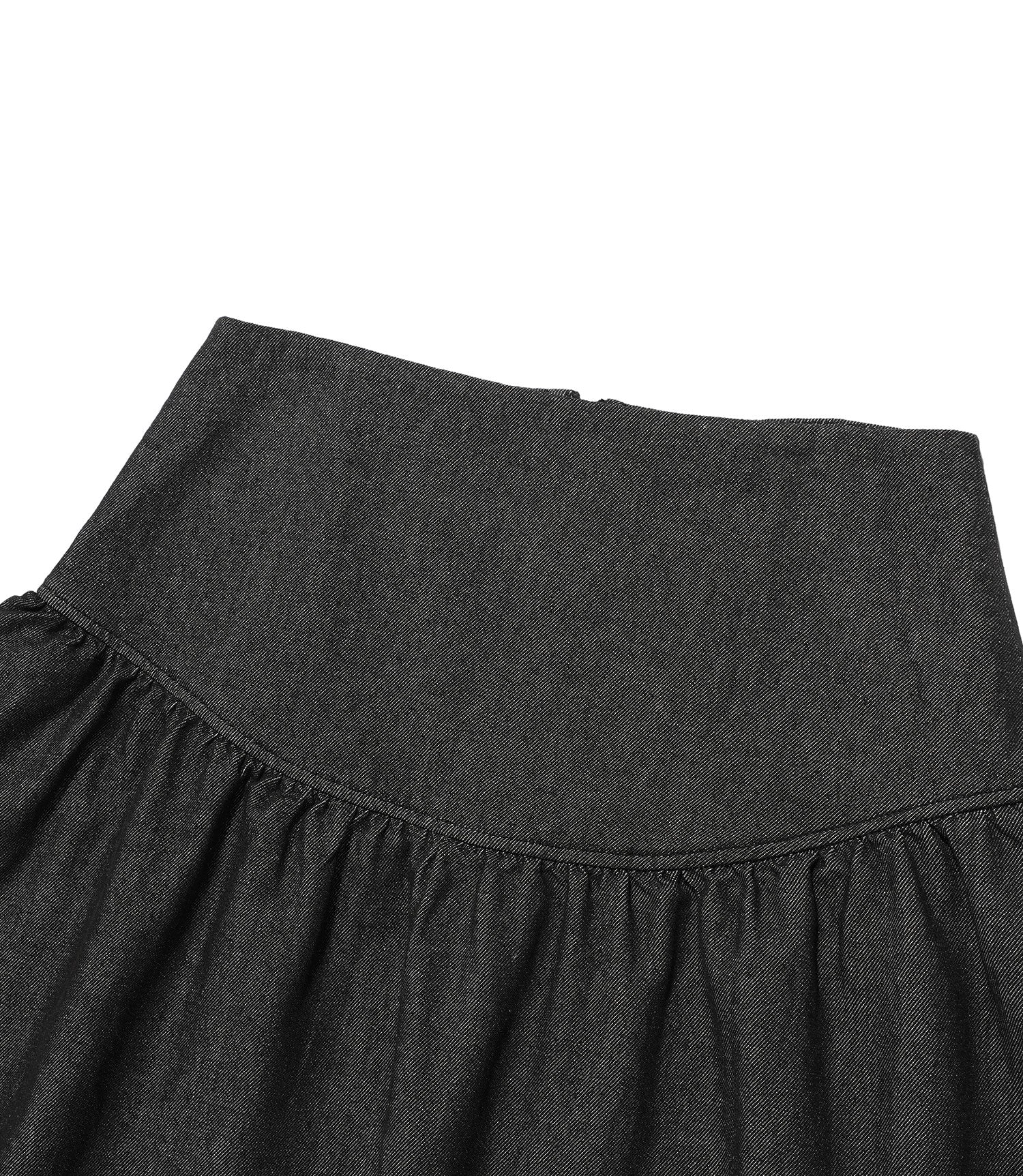 Nice Ghost Club Lowrise Shirring Denim Skirt