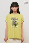 General Idea WOMAN Food Market Artwork Short Sleeve T-Shirt [OLIVE]