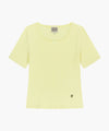 Marithé François Girbaud W SQUARE NECK LACE DETAIL TEE