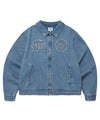 Cavish Denim Rawcut Embroidery Jacket [Blue]