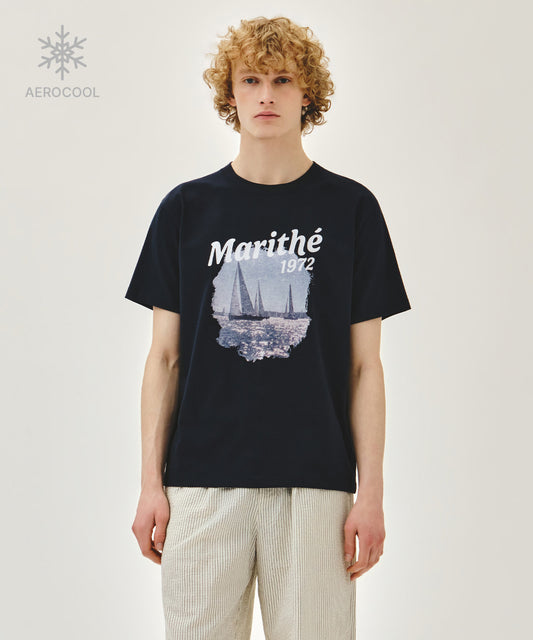 Marithé François Girbaud AEROCOOL VACANCE GRAPHIC TEE