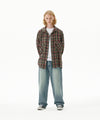 Mahagrid Cut Off Flannel Check Shirt