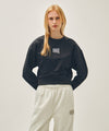 Marithé François Girbaud W FLOWER CLASSIC LOGO CROP SWEATSHIRT oatmeal