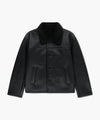 Marithé François Girbaud Faux Leather Over Fit Mustang Jacket Black