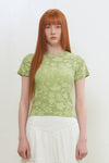 General Idea WOMAN Floral Sheer Short Sleeve T-Shirt