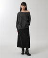Mahagrid Cut Off One Shoulder Sweatshirt