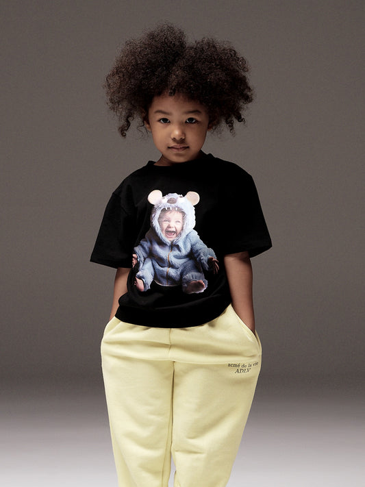 ADLV Kids Baby Face Monster Baby Short Sleeve T-Shirt