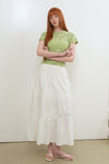 General Idea WOMAN Shirring Tiered Long Skirt