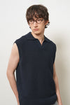 General Idea MAN Open Collar Knit Vest