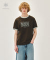 Marithé François Girbaud AEROCOOL CRACK CLASSIC LOGO RINGER TEE brown
