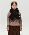 Marithé François Girbaud Kids Classic Logo Reversible Muffler Black