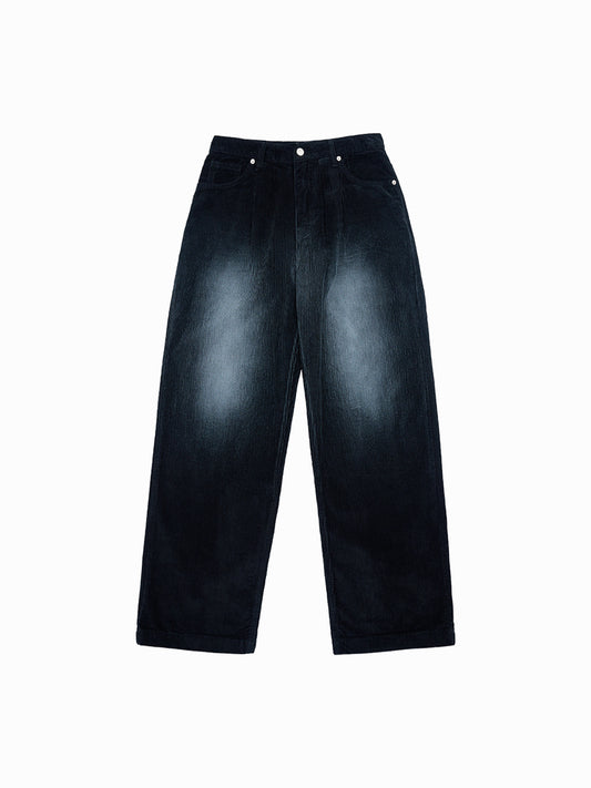 ADLV [acmé de la vie] CORDUROY BRUSHED WASHING PANTS BLACK