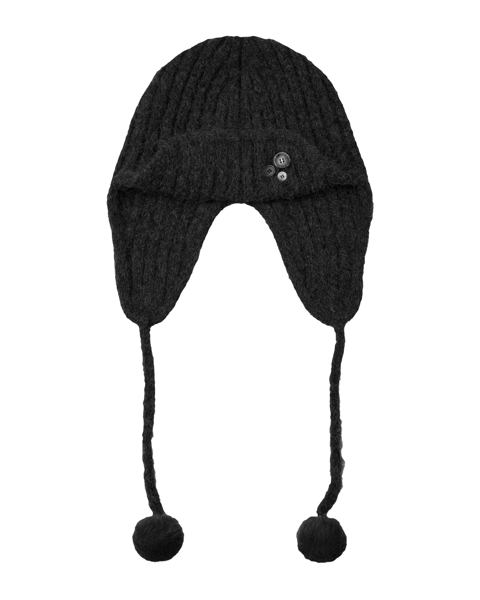 AEAE Button Knit Trooper Beanie