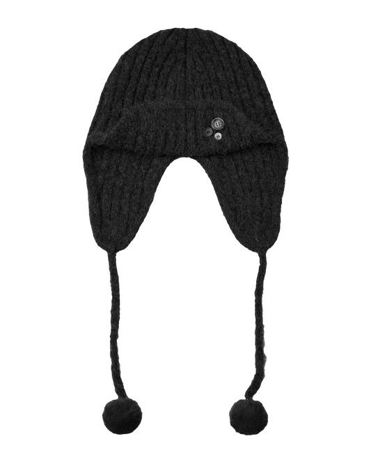 AEAE Button Knit Trooper Beanie