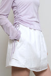 General Idea WOMAN Sheer Shirring Layered Banding Skirt