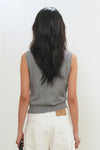General Idea Woman Scallop Scarf Knit Vest