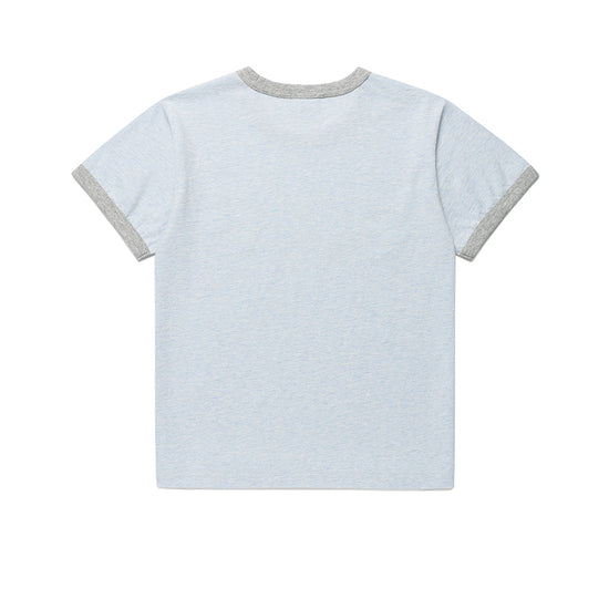 Cavish CAVISH Appliqué Ringer Short Sleeve Tee [Blue]