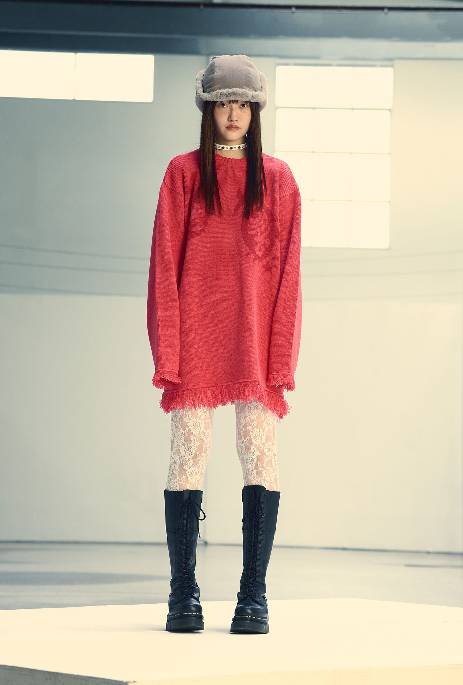 Nice Ghost Club Girl Gang Eyes Fringed Knit
