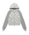 Cavish Women's Raglan Star Zip Up Hoodie