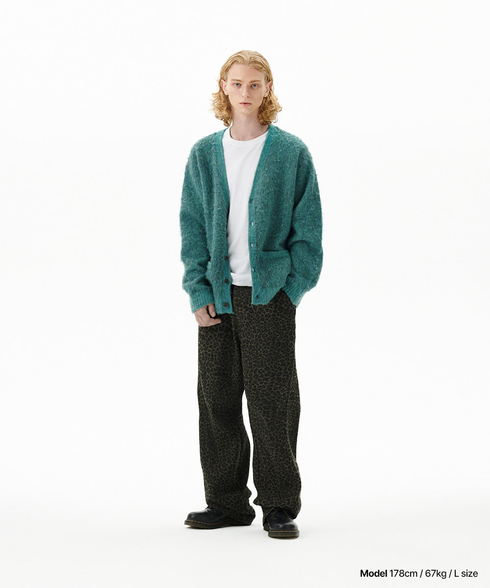 Mahagrid Mixed Hairy Knit Cardigan