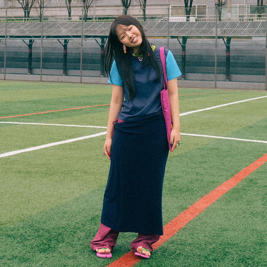Nice Ghost Club X JIMMIZO Color Block Tee [Navy]