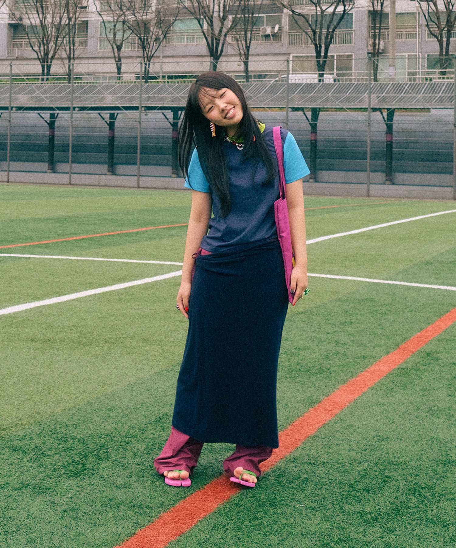 Nice Ghost Club X JIMMIZO Color Block Tee [Navy]
