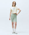 Marithé François Girbaud MOUVEMENT W CLASSIC LOGO BIKER SHORTS BLACK