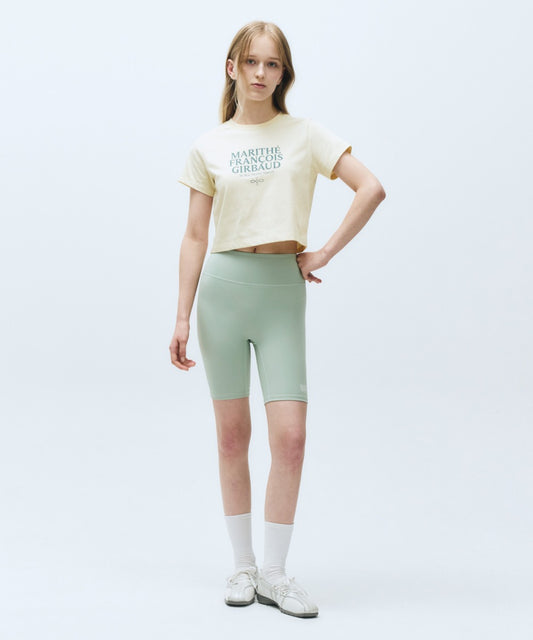 Marithé François Girbaud MOUVEMENT W CLASSIC LOGO BIKER SHORTS BLACK
