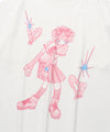 Nice Ghost Club Star Shoes Girl Big Big Tee [White]