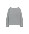 Mahagrid Present One Shoulder Long Sleeve Tee Grey