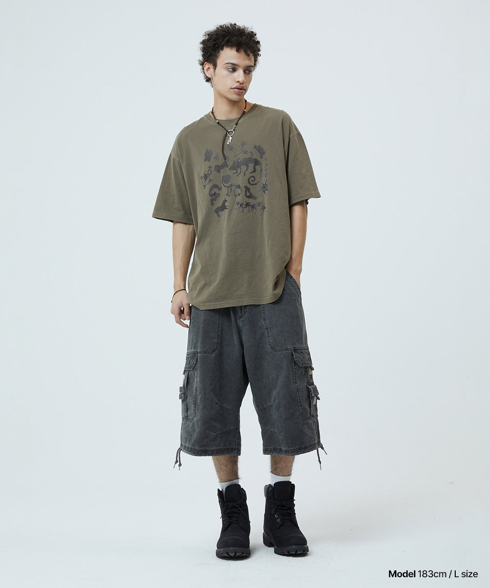 Mahagrid Bermuda Utility Cargo Shorts