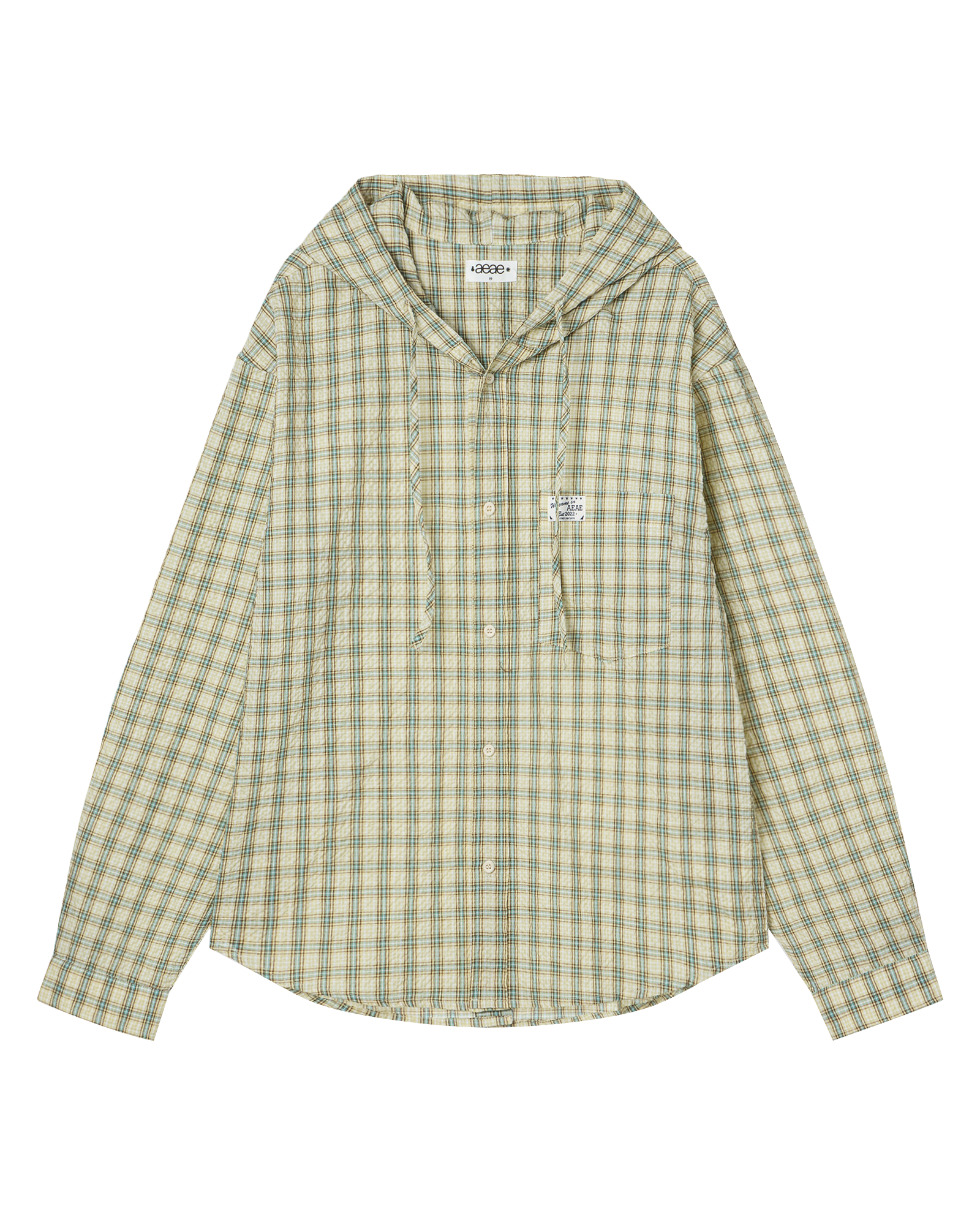 AEAE Check Hood Shirts in Lime