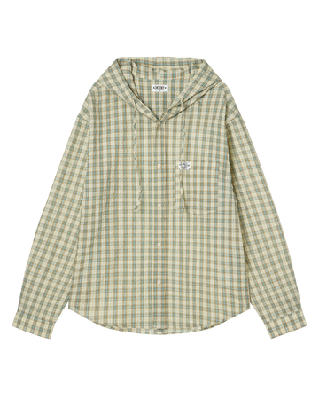 AEAE Check Hood Shirts in Lime