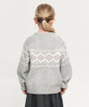 Marithé François Girbaud Kids Nordic Knit Pullover Heather Gray