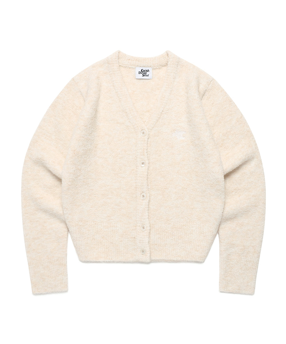 Cavish W Two Tone Boucle Cardigan in Ivory
