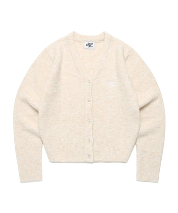 Cavish W Two Tone Boucle Cardigan in Ivory