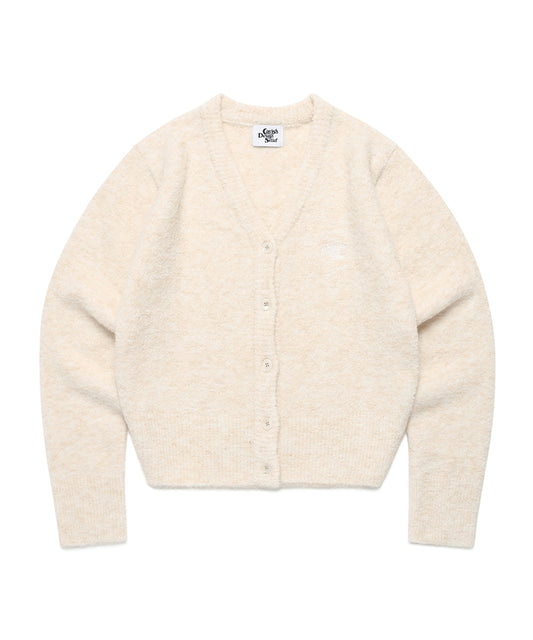 Cavish W Two Tone Boucle Cardigan in Ivory
