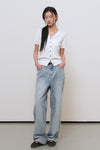 General Idea WOMAN Temperature Cut Cool Essential Half Cardigan [WHITE]