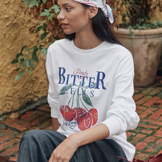Bitter Cells Vintage Cherry Long Sleeve - Ivory