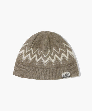 Marithé François Girbaud Fairisle Beanie Beige
